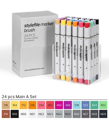 Stylefile Marker Brush 24er Set Main A