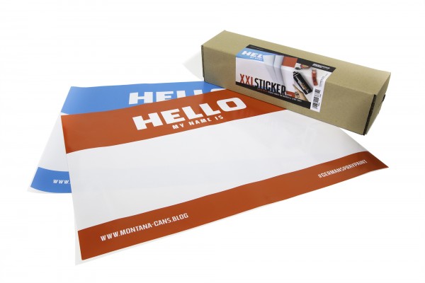 Montana Hello my Name is Sticker DIN A2