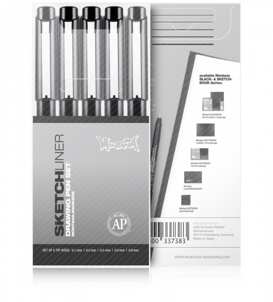 Montana Sketchliner Marker 5er-Set