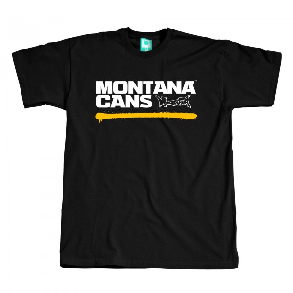 Montana T-Shirt Typo Logo Underline Yellow