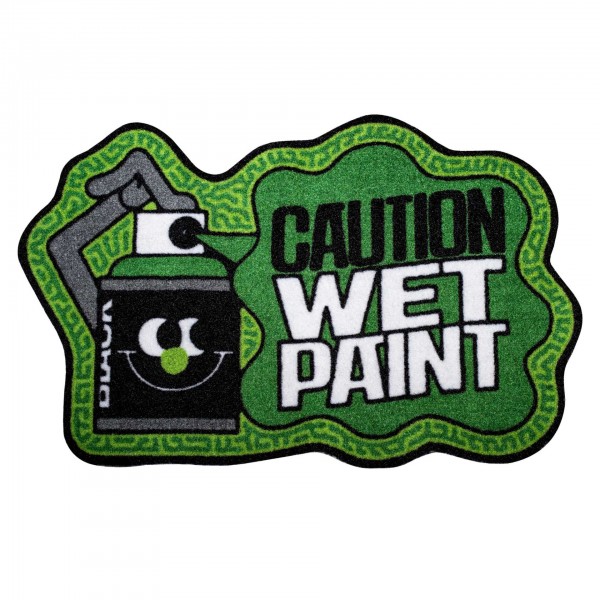 Montana Doormat Türmatte Caution Wet Paint Green