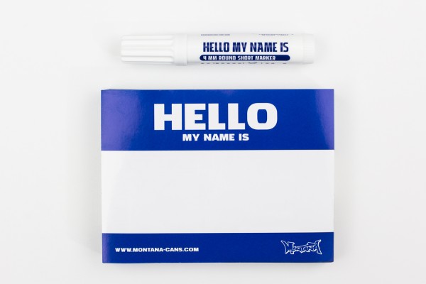 Montana Hello My Name Is Sticker Blue