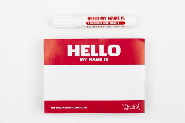 Montana Hello My Name Is Sticker Red