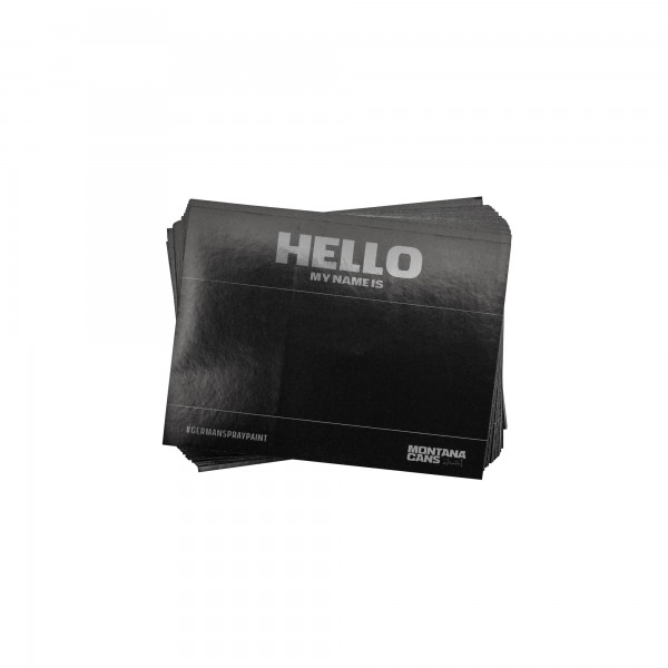 Montana Hello My Name Is Sticker Black