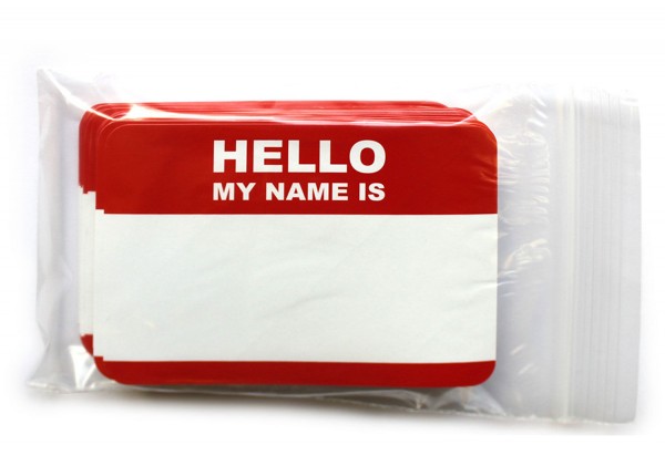Hello My Name Is Sticker Red