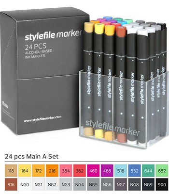 Stylefile Marker 24er Set Main A