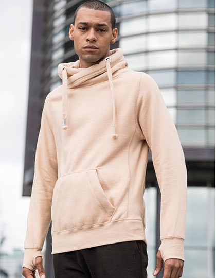 Just Hoods Cross Neck Hoodie in 6 Farben