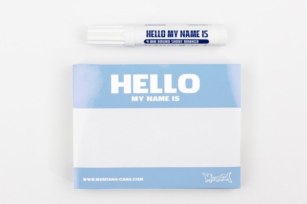 Montana Hello My Name Is Sticker Blue