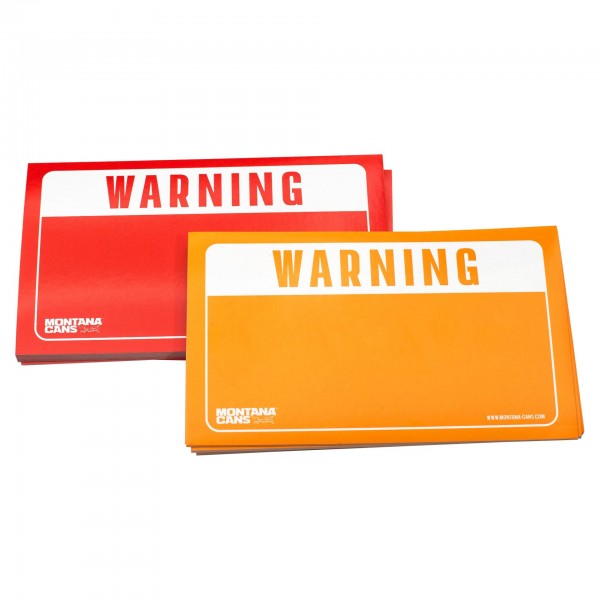 Montana Warning Sticker Pack Red/Yellow