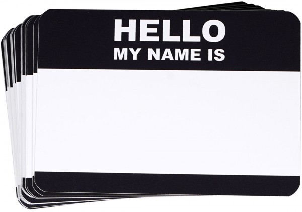 Hello My Name Is Sticker Black