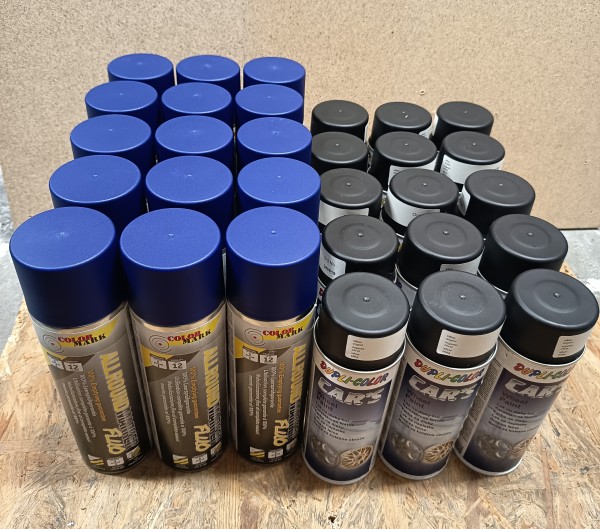 30er Trashcans Sparpack Schwarz Silber