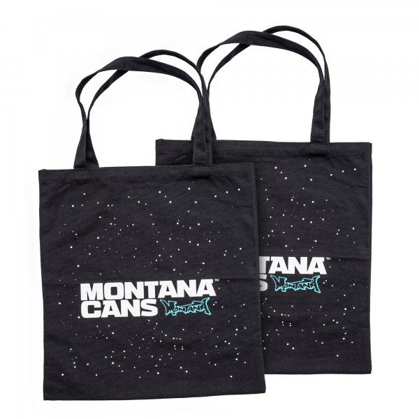 Montana Typo-Logo+Stars Cotton Bag Black